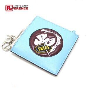 Dior DIORISSIMO Coin Wallet key ring leather blue